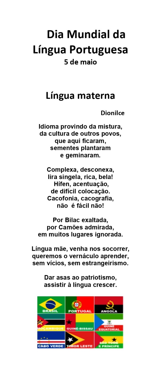 5 de maio - Dia Mundial da Lngua Portuguesa